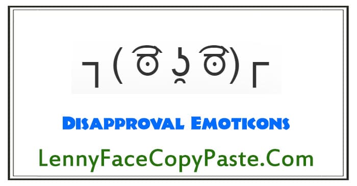 Disapproval Emoticons