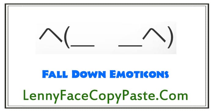 Fall Down Emoticons
