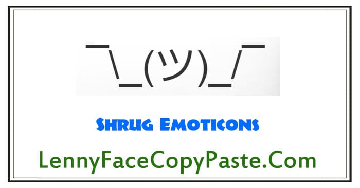 Shrug Emoticons