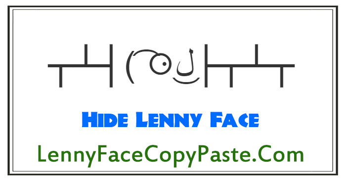 Hide Lenny Faces