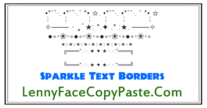 Sparkle Text Borders