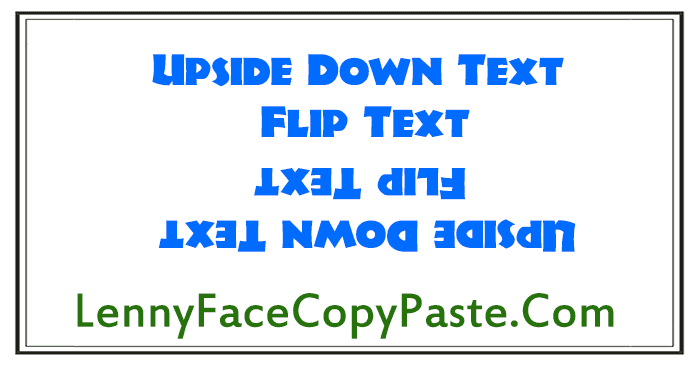 Upside Down Text