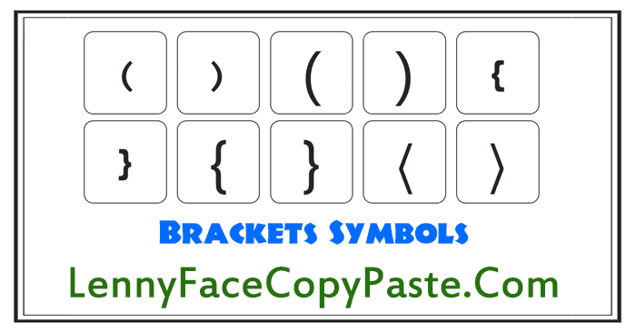 Brackets Symbols