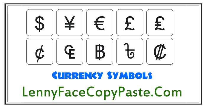 Currency Symbols