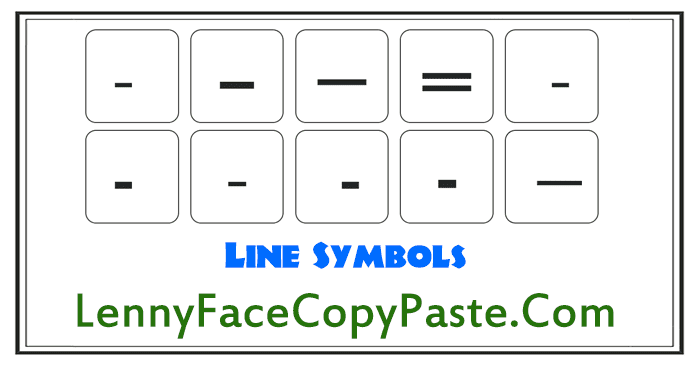 Line Symbols