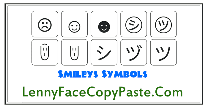 Smileys Symbols ☹ ☺ ☻ ㋛ ㋡ 〠 ꌇ ツ Smiley Face Alt Codes